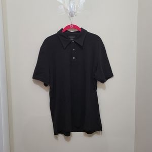 Mens Express Stretch Polo Shirt, Black Medium.